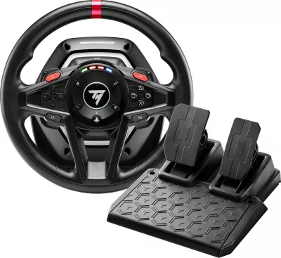 Volan dirkal Thrustmaster T128-P, Force Feedback Hybrid Drive, USB Type-C (EU plug), me pedale T2PM 2-pedale, PS5/PS4/PC, i zi