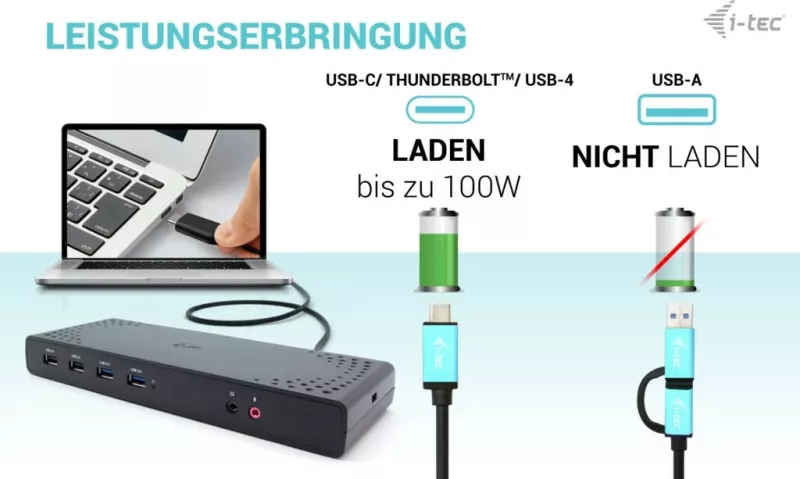 Docking station i-tec USB 3.0/USB-C/Thunderbolt, Dual Display, Power Delivery 100W, i zi