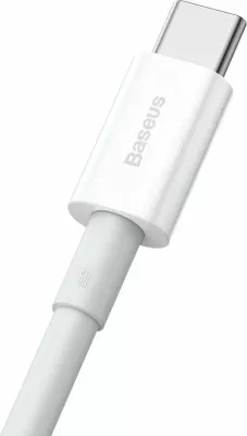 Kabllo karikimi dhe të dhënash Baseus Superior CATYS-02, USB-A në USB-C, 1m, 66W, Bardhë
