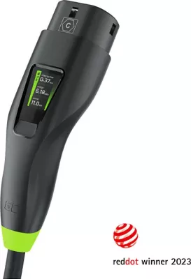 Stacion karikimi EV Green Cell Habu, 7 m, 2-në-1, 11 kW, i zi