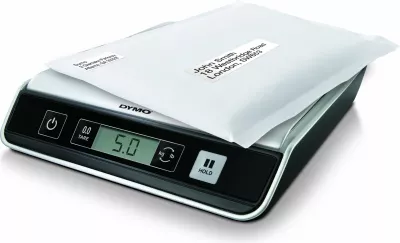 Peshore postare elektronike Dymo M10, 10 kg, USB, LCD, zi/argjendtë