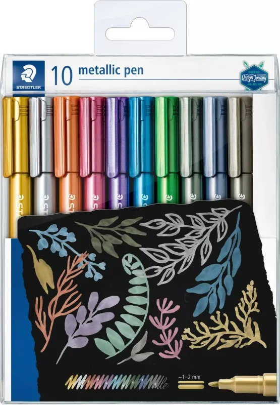 Set stilolapsa metalik STAEDTLER 8323 TB10, 10 ngjyra