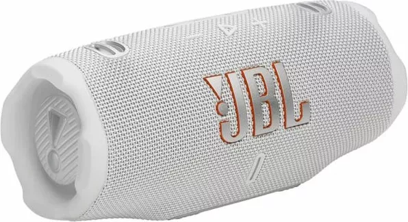 Altoparlant Bluetooth portativ JBL Charge 6, deri 28 orë, IP68, power bank, i bardhë