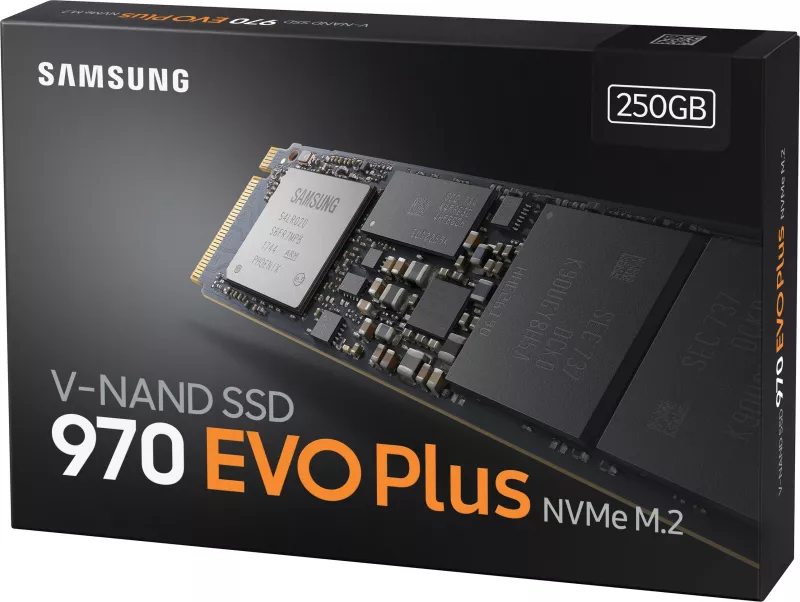 SSD Samsung 970 EVO Plus, 250 GB, M.2, 3500 MB/s