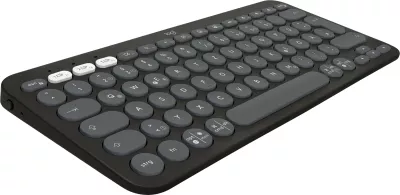 Tastierë Logitech Pebble Keys 2 K380s, mini, wireless, RF + Bluetooth, QWERTZ, grafit