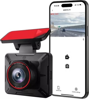 Kamerë makine AKEEYO P1 FullHD 30fps, 120°, WiFi 2.4G, USB-C, e zezë