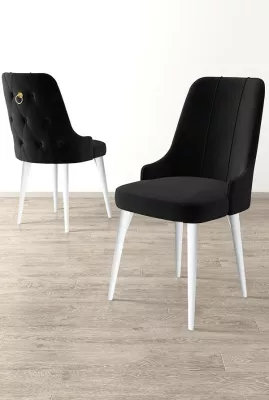 Set karrigash (6 copë) Hanah Home, Newa, e zezë dhe e bardhë