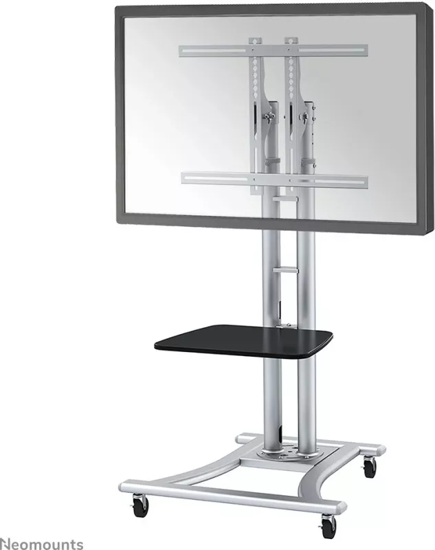 Karrocë portabile për TV Neomounts PLASMA-M1800E, deri 70 inç, rregullim lartësie, ngjyrë argjendtë