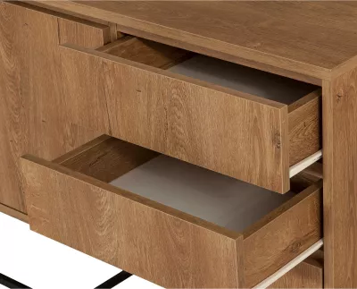 Set mobiljesh për dhomë dite Skye Decor, Laxus Takım 19, ngjyrë arre dhe e zezë
