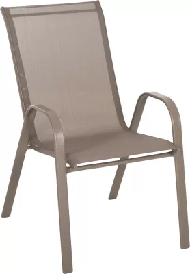 Karrige e jashtme LEON FH5000.04 kornizë metali ngjyrë shampanjë - tekstilene ngjyrë shampanjë 54x70x93H cm