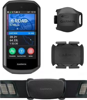 Navigacion biçiklete Garmin Edge 1050, paketë sensorësh, E zezë