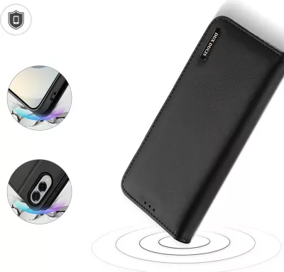 Mbështjellës Dux Ducis Hivo për Samsung Galaxy S25 Edge, me kapak, RFID, i zi