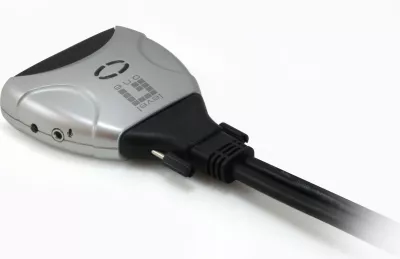 Switch KVM LevelOne 2-Port USB DVI-D, 1920 x 1200, Zi, Gri