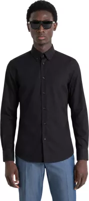 Këmishë për meshkuj Antony Morato Napoli MMSL00628-FA400078, e zezë [Madhësia: XXL]