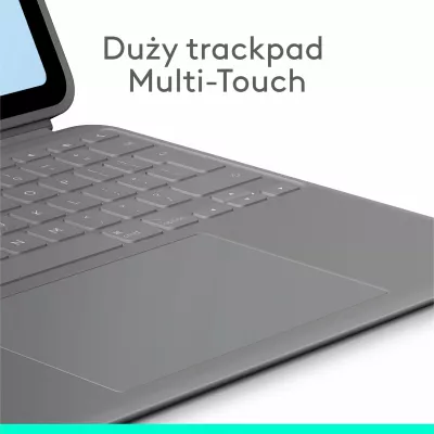Tastierë me mbështjellës Logitech Combo Touch 920-012618 për iPad Air 13-inch (M2/M3, 2024/2025), Gri