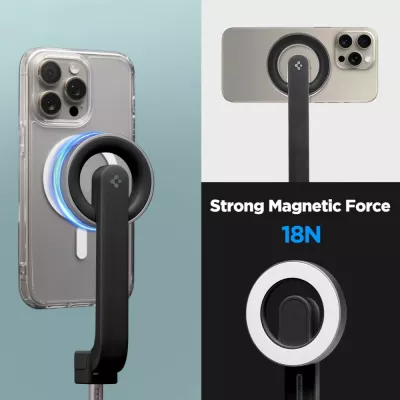 Selfie stick Spigen S571W me MagSafe, Bluetooth, tripod, e zezë