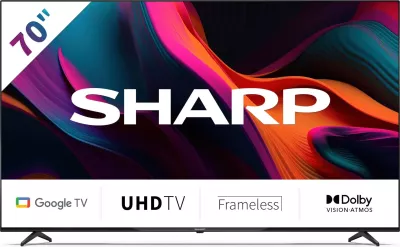 Televizor, Sharp, 70GL4260, 70" 4K UHD LED Google TV, HDMI 2.1 eARC, Dolby Vision/Atmos, frameless