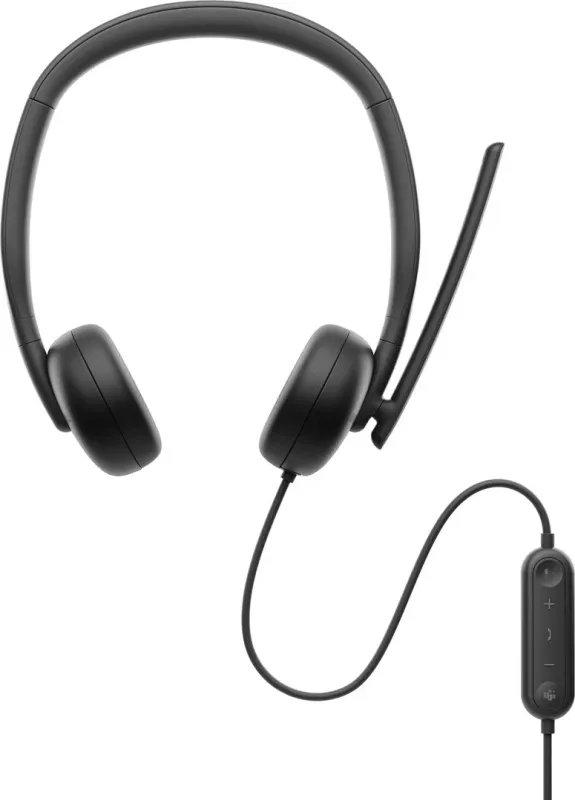 Kufje Dell HE324, me kabllo, USB Type-C, të zeza