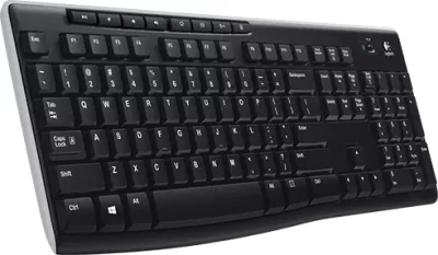 Tastierë wireless Logitech K270 Unifying 2.4 GHz USB, layout slloven (engraving), e zezë