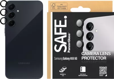 Mbrojtës xhami kamerë PanzerGlass për Samsung A55 5G, i zi