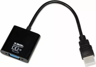 Adapter AV iBOX IAHV01 HDMI në VGA (D-Sub), e zezë