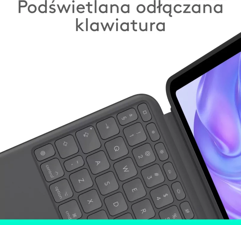 Kasë me tastierë Logitech Combo Touch për iPad Pro 11" M4, Gri