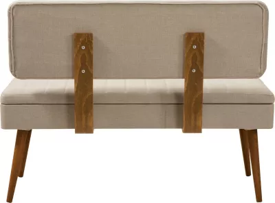 Set tavoline me karrige për ngrënie, zgjatues, 6 pjesë, Skye Decor, ngjyrë arre, krem