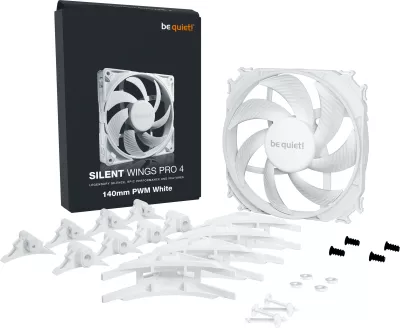 Ventilator kase Be Quiet! SILENT WINGS PRO 4 140mm PWM i bardhë
