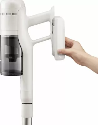 Fshesë me korrent vertikale Roborock H60 Hub 115 AW, stacion vetëzbrazës 2 L, bateri e heqshme 60 min, ekran LED, dritë jeshile, bardhë/zi