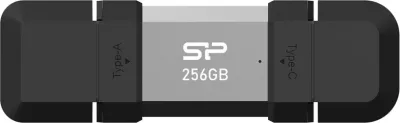 USB flash drive Silicon Power SP256GBUC3C51V1S, 256 GB, USB 3.2 Gen 1, Type-A/Type-C, Zi/Argjendtë