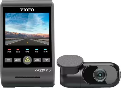 Video regjistrues për vetura Viofo A229 Pro 2CH, 4K + 2K, WiFi, GPS, i zi
