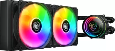 Ftohës i lëngshëm AiO për CPU COUGAR Poseidon Elite ARGB 240mm, i zi