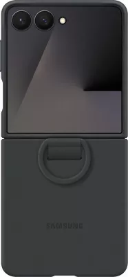 Mbështjellës Samsung Ring Case për Galaxy Flip7, silikon, i zi