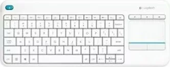 Tastierë wireless Logitech K400 Plus me touchpad, Unifying, gravim UK-SLO, e bardhë