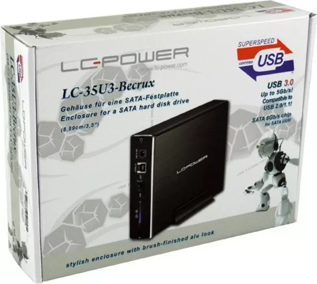 Kasë e jashtme LC-Power LC-35U3-Becrux, 3.5", Serial ATA, e zezë
