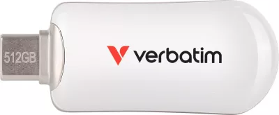 USB flash Verbatim Plectra 512GB USB-C bardhë