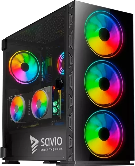 Kasë SAVIO PC Case Prime X1 ARGB, e zezë