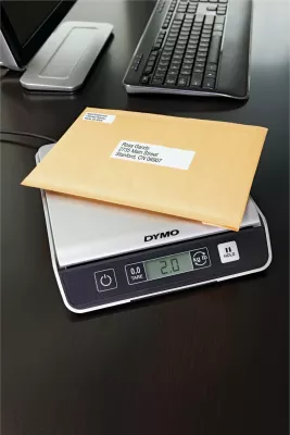 Peshore postare elektronike Dymo M10, 10 kg, USB, LCD, zi/argjendtë