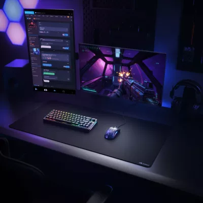 Maus gaming Glorious Model O Eternal GLO-OE-W-BLK, 12000 DPI, 6 butona, RGB, i zi