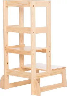 Kullë mësimi për fëmijë Montessori PEPE, dru pishe natyral, FH9291.01, 55x53x90cm