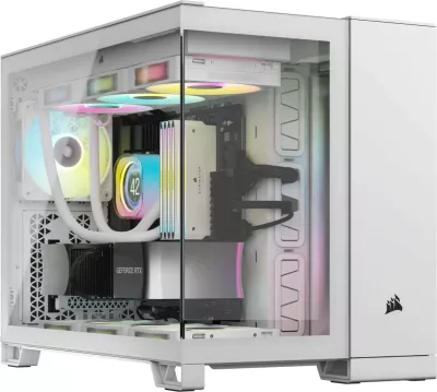 Kasë Corsair 2500X RGB Midi Tower mATX e bardhë