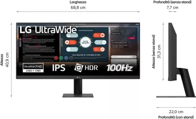 Monitor LG 29U511A-B, 29", UltraWide WFHD, IPS, HDR, 100Hz, i zi