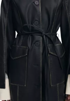 Pallto trench për femra Desigual CHAQ_LILLY 25WWEW33, e zezë [Madhësia: XL]
