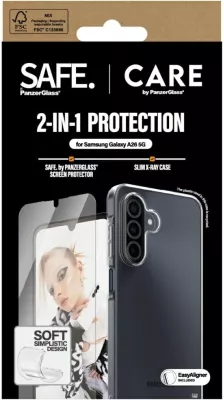 Mbështjellës dhe xham mbrojtës PanzerGlass CARE 2in1 për Samsung Galaxy A26 5G, Transparent