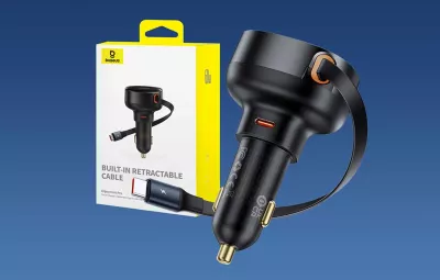 Karikues veture Baseus Enjoyment Pro C00057802111-01, USB-C 60W, kabllë e tërheqshme 0.7 m, i zi