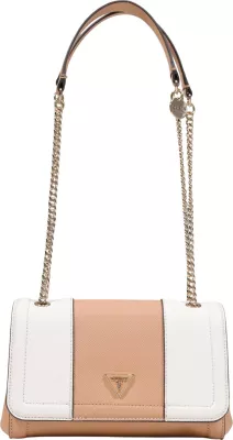 Çantë crossbody për femra Guess Noelle II HWZG96 72210, bezhë-bardhë