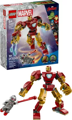 Set ndërtimi LEGO Marvel 76307 Iron Man Mech vs. Ultron, 101 pjesë, multikolor