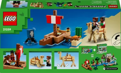 Set LEGO Minecraft 21259 Pirate Ship Voyage