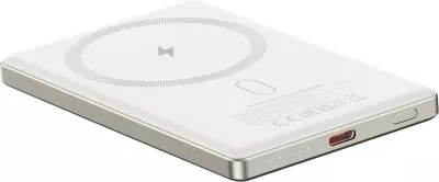 Power bank CANYON OnPower 505 5000 mAh PD 20W MagSafe magnetik ultra i hollë, beige