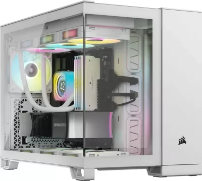 Kasë Corsair 2500X RGB Midi Tower mATX e bardhë